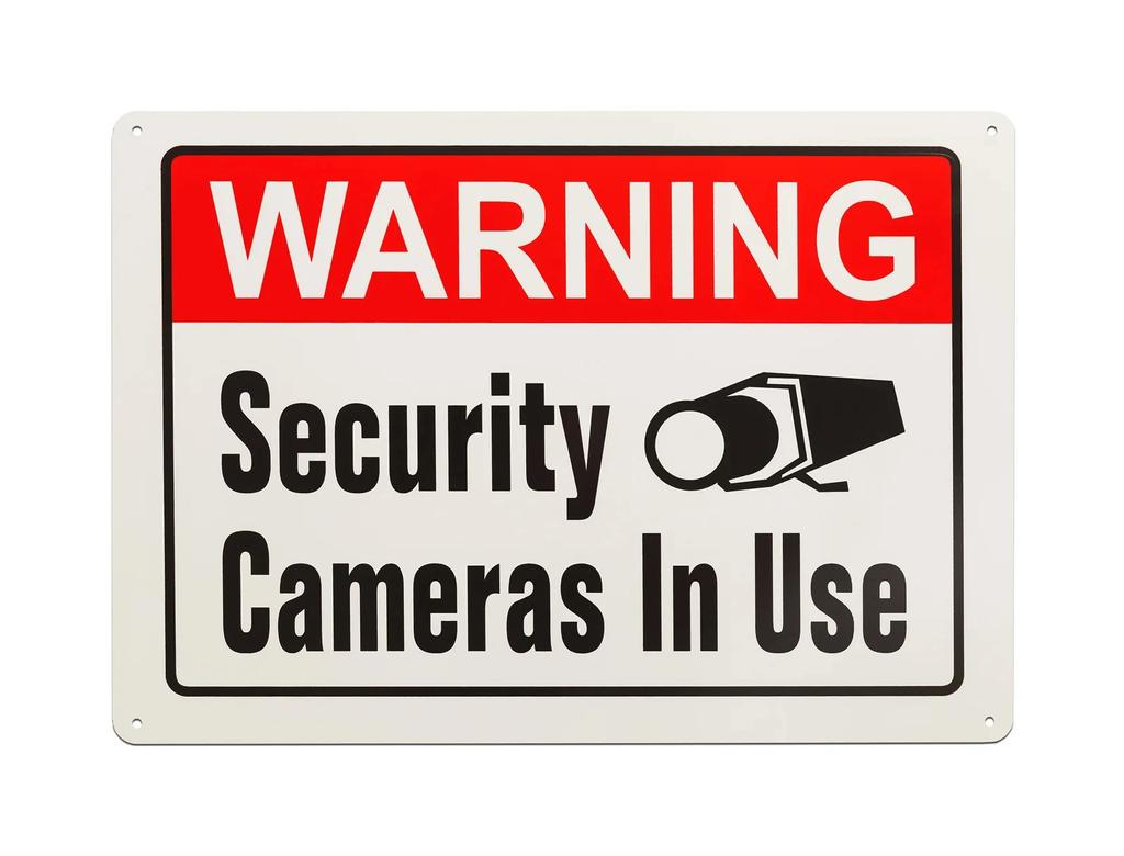 24-hour Video Surveillance Metal Sign Plaque Security Warning Decorative Plates For Outdoors Man Cave Hotel Home Wall Decor
