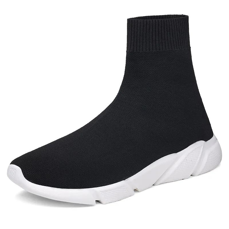 Couple Socks Sneakers Women Men Knit Mesh Upper Breathable Sport Sock Boots Woman Chunky Shoes High Top Light Walking Trainers