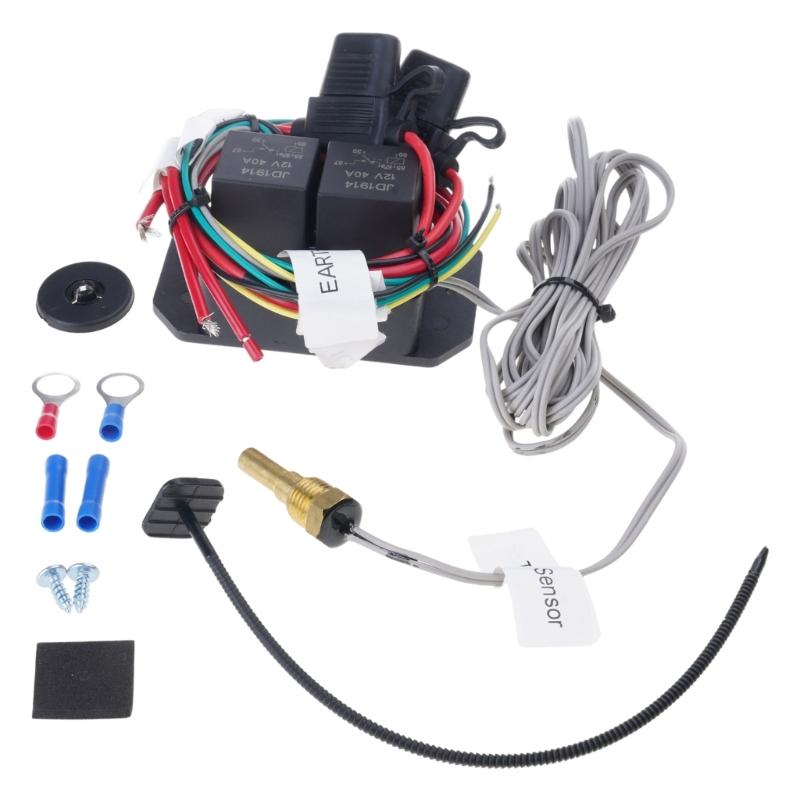 Easy to Install Radiator Fan Controller Switches Kit for Quick Setups Adjustable Temperature Range 104-230°F