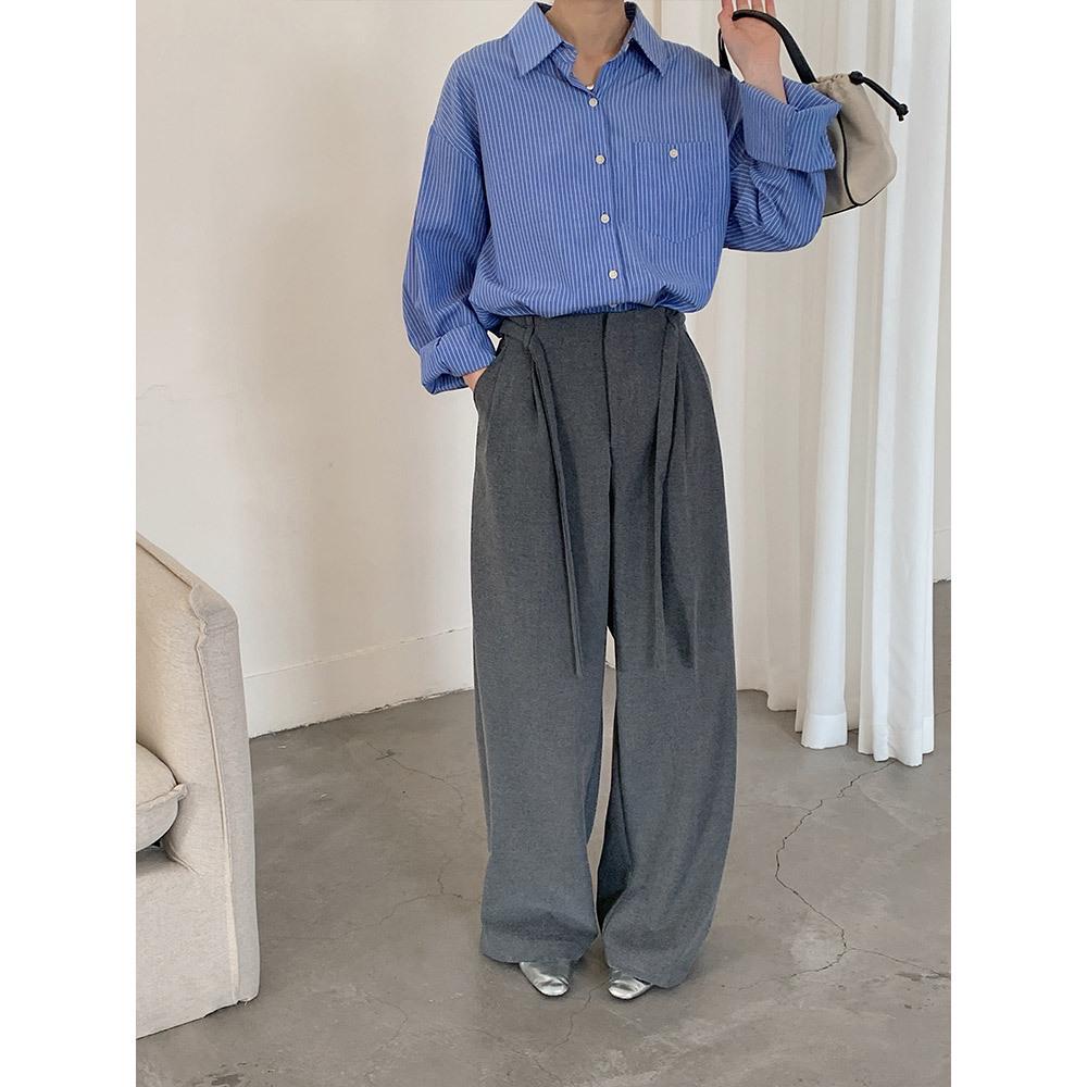 Thirteen Rows Spring 2026 Collection: High-Grade Gray Wide-Leg Casual Trousers S серый