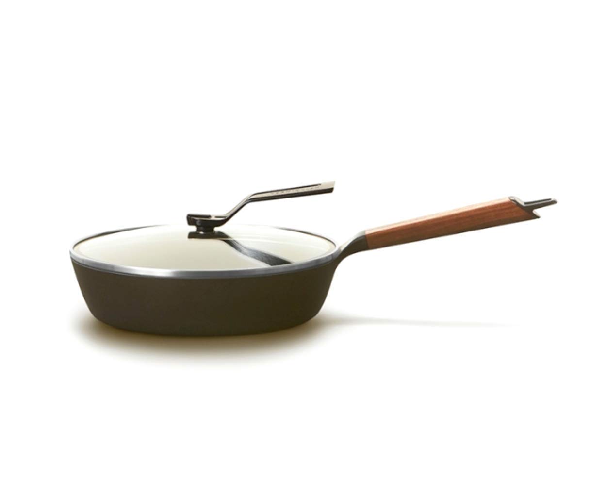 

Vermicular Frying Pan with Lid 24cm Deep Walnut Lid with Lid Set Handle