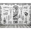 Retro Trend Wallpaper Barber Shop Background Wall Decoration Mural 3d Wallpaper