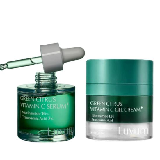 Luvum Тонизирующий boosting-набор – Сыворотка с витамином С «Зеленый цитрус» 30 мл + Гель-крем Плюс 50 мл