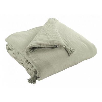 "Gaïa" Quilt or End of Bed All Sizes "Cotton Gauze" - Gaïa Water Green - 90 X 200 Cm