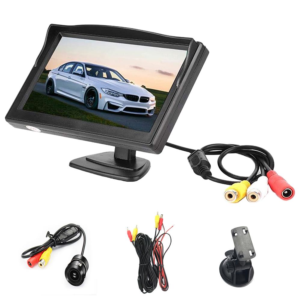 5.0 Inch HD Back Up Car Monitor with Rear View Backup Camera Car Rear Camera Monitor for Vehicle Reversing Parking System