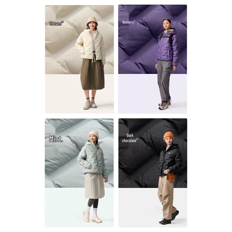 Anta Piumino da donna con cappuccio patchwork slim fit