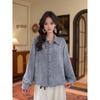 Zhi Ying Women's 3D Flower Long Sleeve Winter Layered Shirt Top #S14919