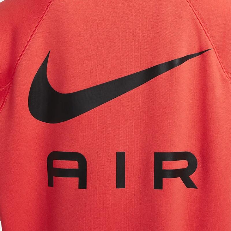 Nike Air Solid Color Crew Neck Fleece Lined Casual Loose Fit Sweatshirt Men's Light Red FB7204-696