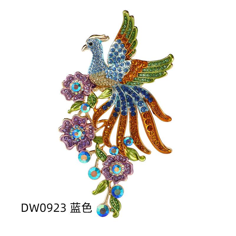 

Guofeng Heavy Industry Полный Бриллиант Большая Брошь Феникс Материал Защита Окружающей Среды Ретро Животное Брошь Булавка Женское Пальто Куртка Украшение