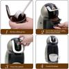 3ST Återanvändbar kapsel kaffekoppsfilter Kaffekoppshållare Podsil för Nestlé Dolce Gusto Office hemkaffemaskinstillbehör