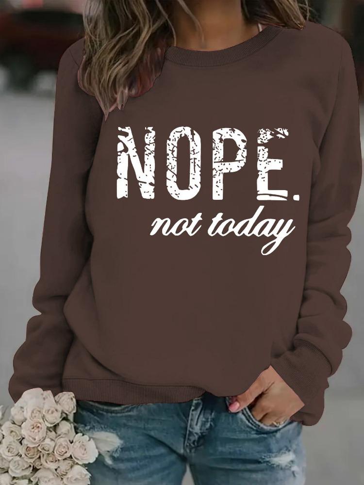 American European Cross Border Fashion Casual Women Long Sleeve Printed Slogan Sweatshirt