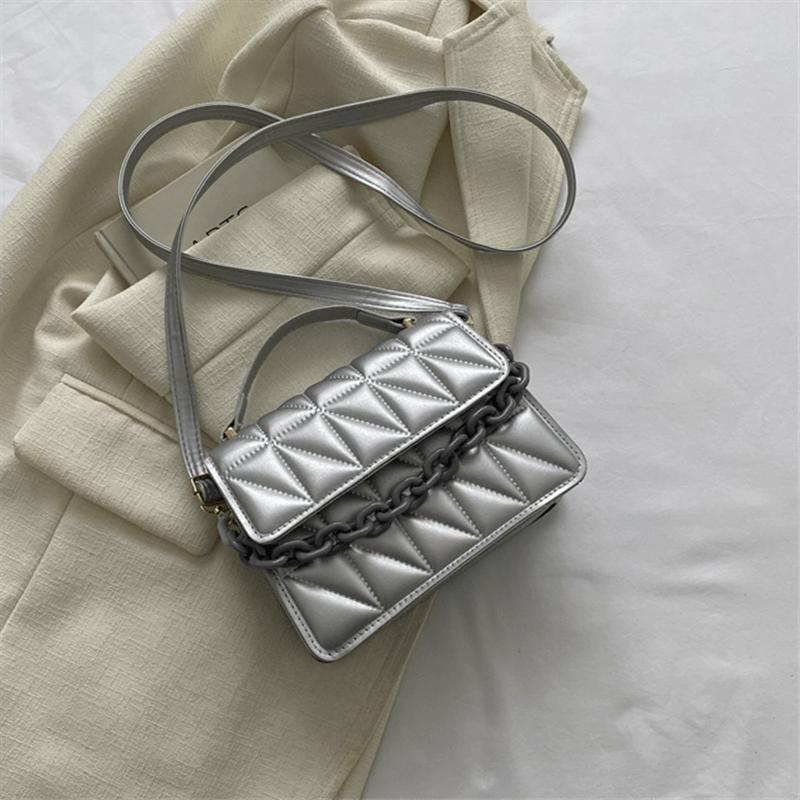 Mini Casual Quilted Crossbody Bag with Magnetic Closure and Adjustable Strap Small Handbag Tote Shoulder Bag for Women Daily Use