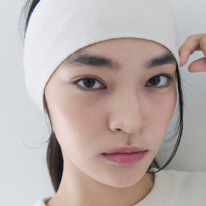 ROLAROLA NUBASIC LOGO STRICK-HAARBAND ELFENBEIN