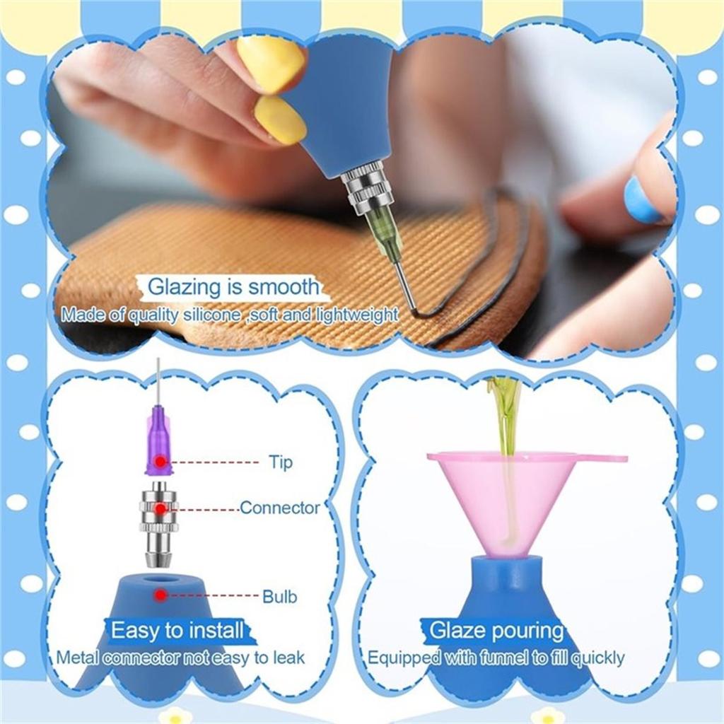 156 ks Hrnčířské nářadí Potřeby Keramický aplikátor s hrotem Lahvičky na nanášení hliněné glazury Sada hliněného nářadí pro uměleckou výzdobu
