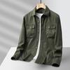 Long-sleeved Shirt Men's Work Jacket Spring and Autumn Loose Casual Shirt Men's Autumn Clothes Hong Kong Style Boys Spring