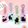 Creative Cat Ear Wave Card Cover Student Campus Cards Case Employee Id Card Holder Sliding Cover ABS ID Holder Bus Card Holder