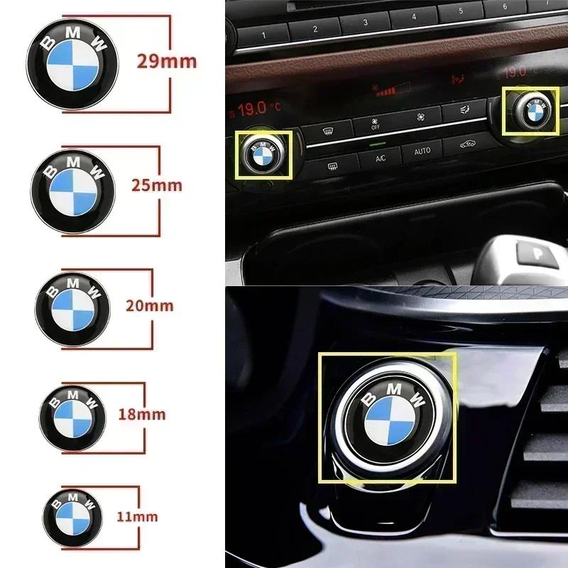 Epoxy/Aluminum Car  Label Decal Badge Covers Logo stickers 11 18 20 25 29mm for Bmw E63 E64 E68 F03 F04 F15 E71 E72 E70 E83 E84 CVC1