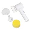 Cordless Electric Bath Polisher for Bathroom Cleaning, Kitchen Cleaning, Oil Removal, High-Speed ??Rotation, Cleaning Brush Set with 3 Heads, All-Purp