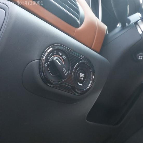 ABS Carbon Fiber Headlight Switch Button Cover Trim For Maserati Levante 16-19