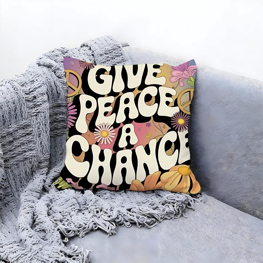 serene peace Cushion Cover Premium Comfort Reversible Pillow Cove Two in One Design for Any Room  Car Interior