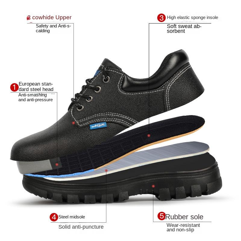Labor Insurance Shoes Anti-smashing, Anti-piercing, High Temperature Resistant Work Shoes Wear-resistant, Comfortable and Protective Shoes