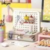 Desk Storage Pen Holder Perforated Board Bookshelf Stationery Storage Box Office Desk Perforated Board Storage Box