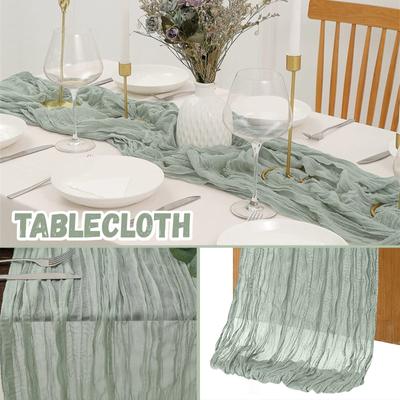 Bohemian Table Pleated Fabric Table Flag Fabric Wedding Party Decoration Table Flag