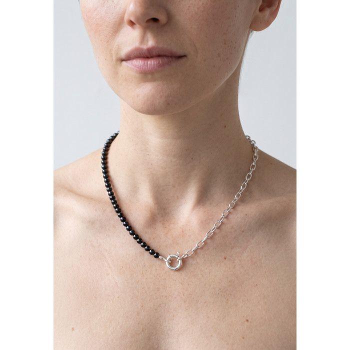 Collier - PEARLS & COLORS - Pearls & Colors - Perle d'eau douce 4-5 mm ronde - Argent 925 - Réversible 45 cm