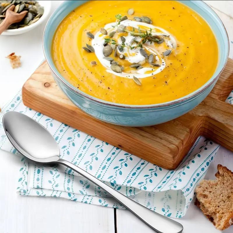 Set 12 Bucăți Linguriță și Furculiță din Oțel Inoxidabil Argintiu Auriu Set Veselă de Bucătărie și Casă Linguriță Grosă Grad Alimentar