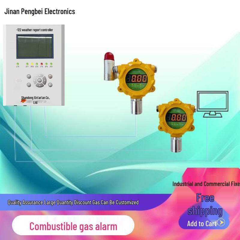Wall-Mounted Combustible Gas Leak Detector for Methane, Propane, Acetylene, Paint, Toluene
