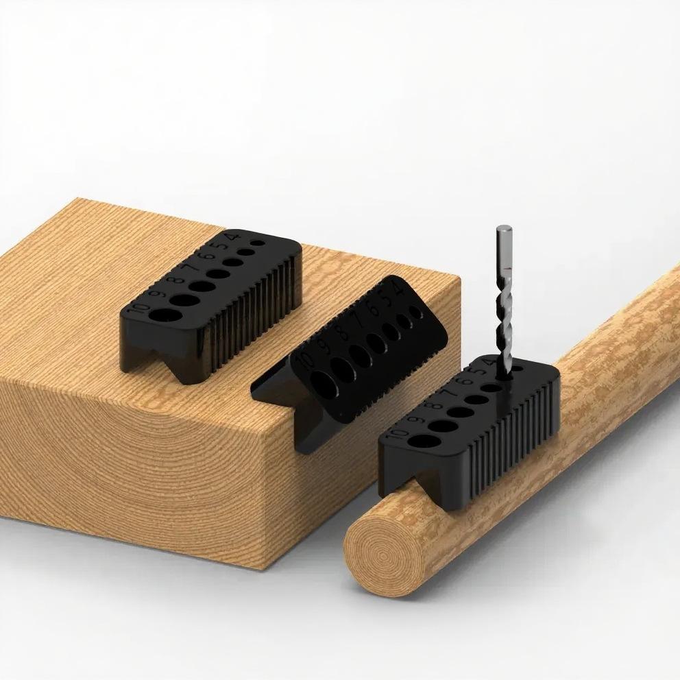 Portable Plastic Drill Guide, Metric Accurate Drilling Jig Reusable Woodworking Tool