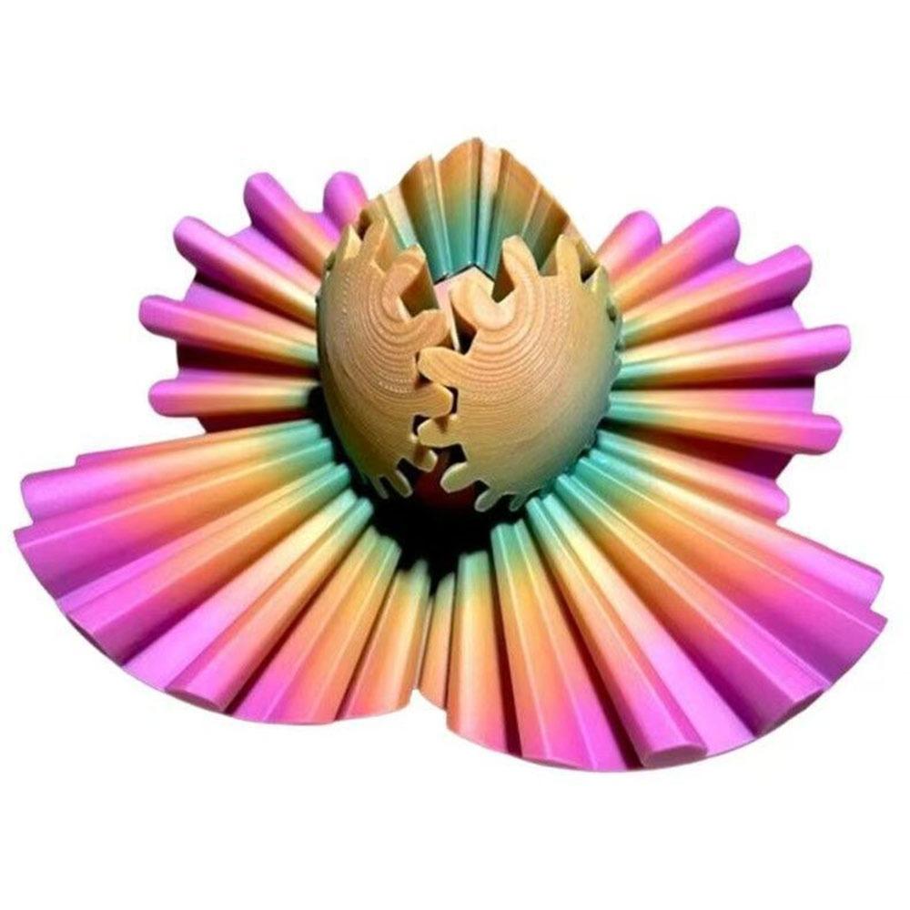 Fidget Toys 3D Printed Gear Ball Anxiety Relaxing Stress Ball New Spin Ball  for Adults Kids Gifts