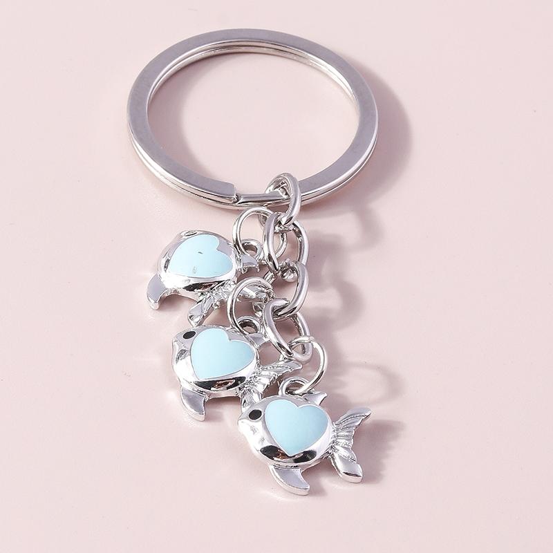 Cute Enamel Animal Bee Keychain Unicorn Key Ring Pendants for Women Girls Handbag Decor DIY Handmade Jewelry Gift
