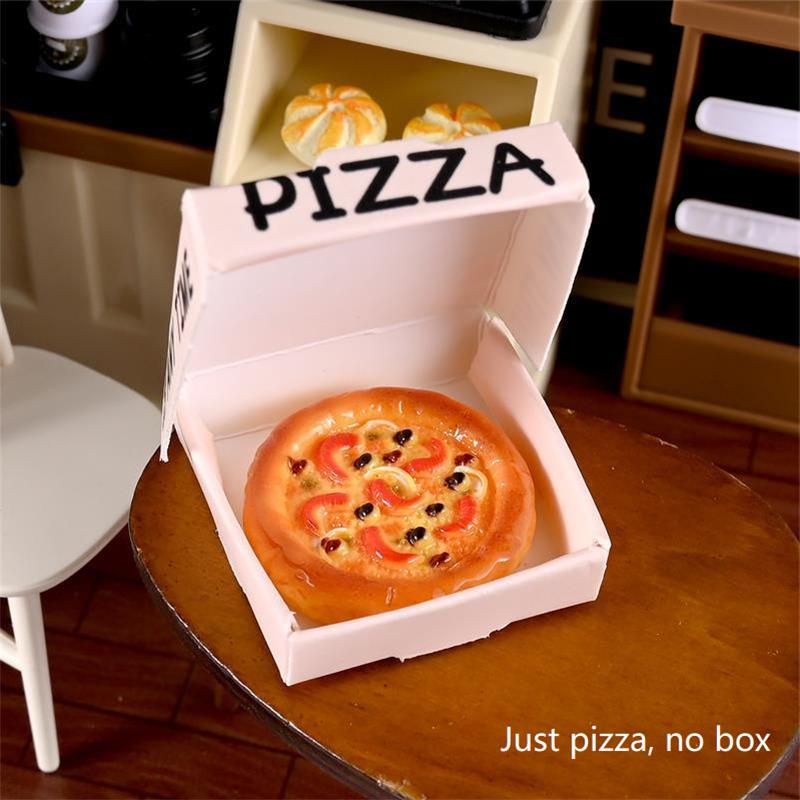 10 PCS Cute Dollhouse Miniature Simulated Kitchen Food Toy Pizza Model Home Decor Kid Play Toy Micro Landscape Ornaments Gifts