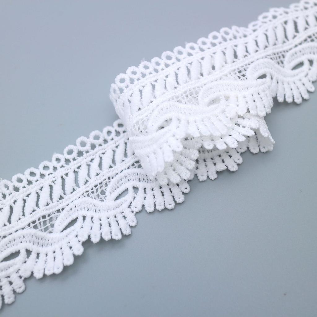 Water Soluble Milk Silk Embroidery, Clothing Accessories White Handmade Factory Lace Milk Silk Lace