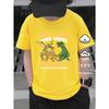 European sizes Boys' T-Shirt Dinosaurs Boy Loves Just A Who , Ideal for Outdoor Activities, Soft Knitted Top, Comfortable And Breathable