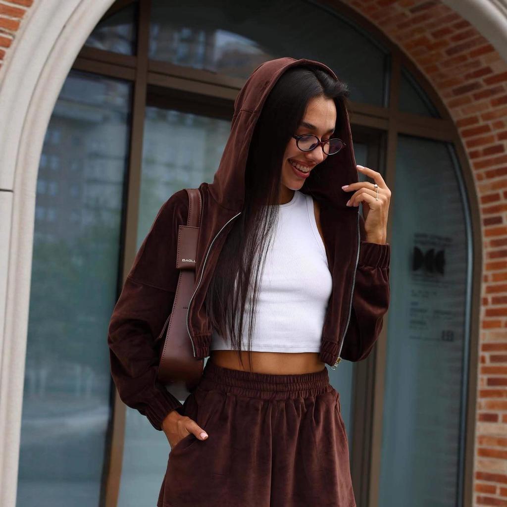 2025 Autumn Women's Hooded Casual Set: Long Sleeve & Pants