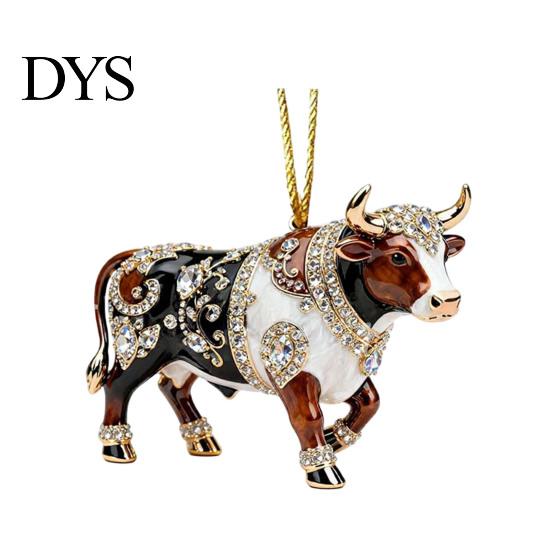Flat Acrylic Animal Decorations Christmas Ornament, Xmas Tree Hanging Decoration, Ornament Rhinestone Pendant for Holiday Party Decor Decorative