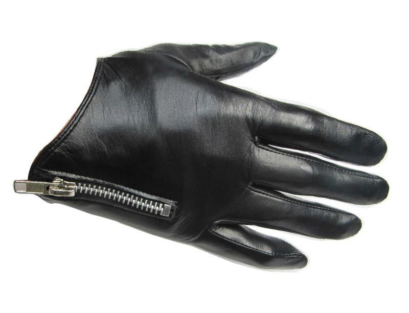 

Мужские перчатки из натуральной кожи модные классические короткие с боковой молнией из натуральной овчины черные с сенсорным экраном зимние теплые XXL