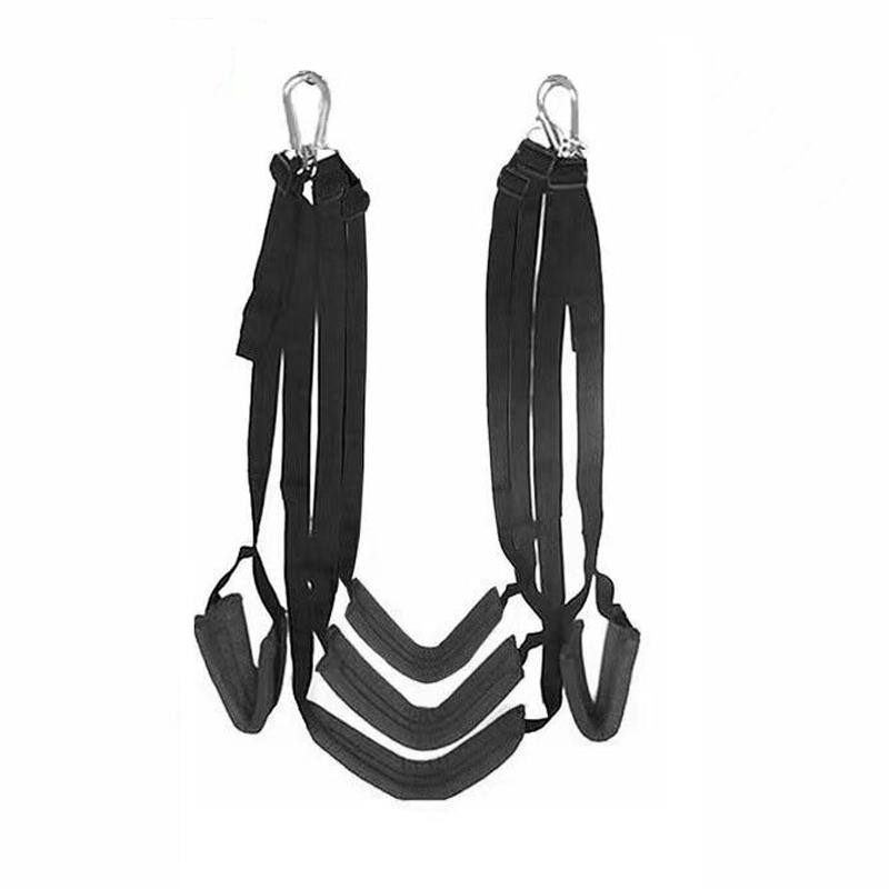 Upgraded Sex Swing Sex Furniture Fetish Bandage Adult Game Soft Seat And Leg Pad Hanging Erotic Swing Sex Toys for Couples Flirt