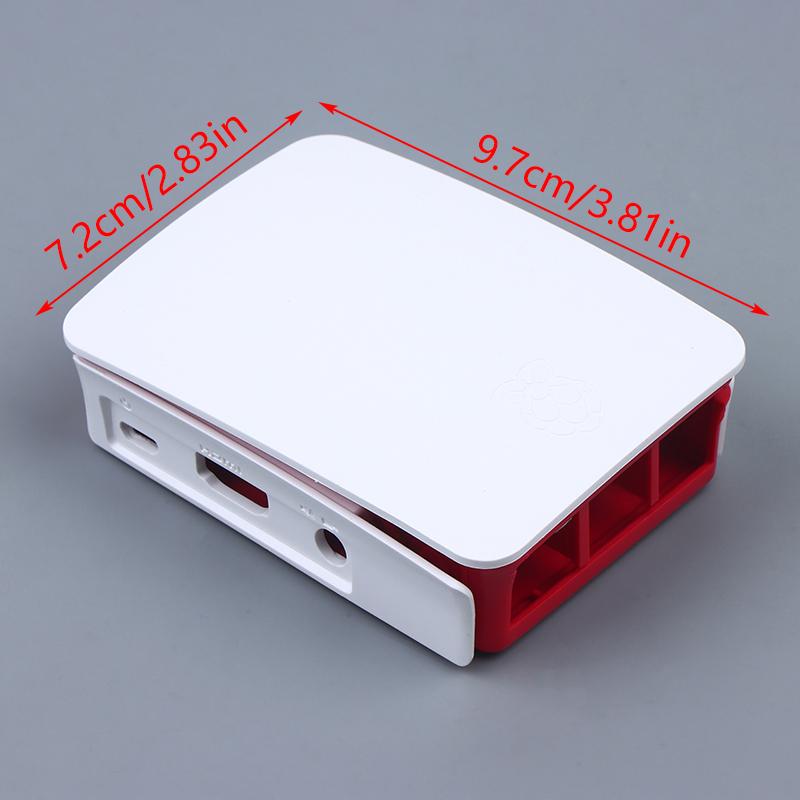 

{Summer2} {Summer2} 1/3/5Pcs ABS Case For 3 Model B/B+ Protective Cover For Pi3 RPI DIY Projects Easy Snap-On Design (Red+White)