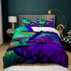Mushroom Duvet Cover King Queen Size Magic Forest Colorful Cute Psychedelic Mushrooms Polyester Bedding Set for Kids Multicolor