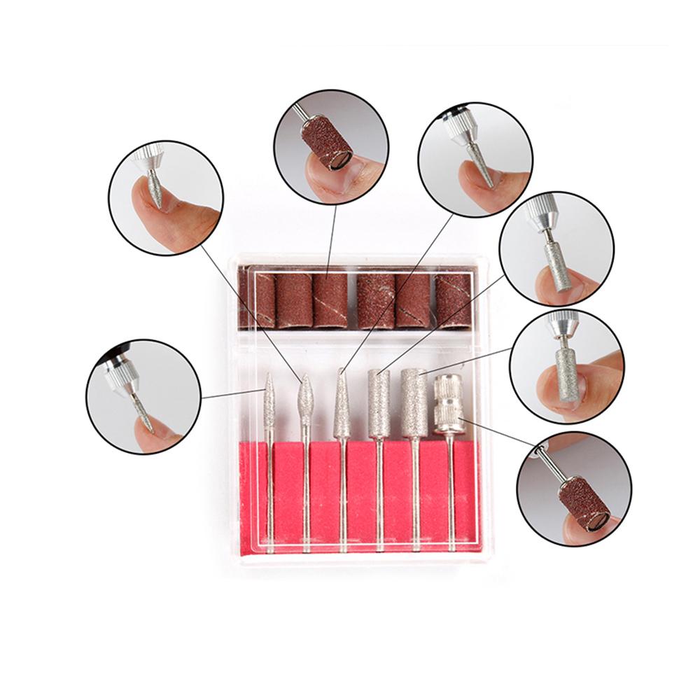Aparelho elétrico da máquina do polonês da broca do prego para o manicure 30pcs fresas conjunto de bandas de lixamento