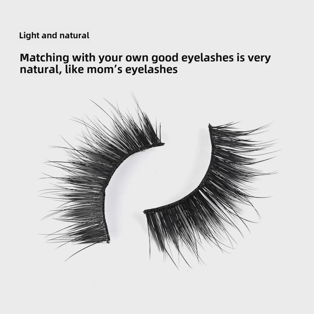 Smokey Makeup Cross Thick False Eyelashes - 5 Pairs, Black, Blue, Purple, Brown, Stage Series