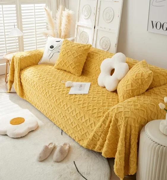 

Super Soft Couch Towel Classic Full Cover Couch Towel Velvet Slipcovers for Living Room 1/2/3/4 Seater Couch Couch Covers designed for Living Couch 180x130cm 1pc
