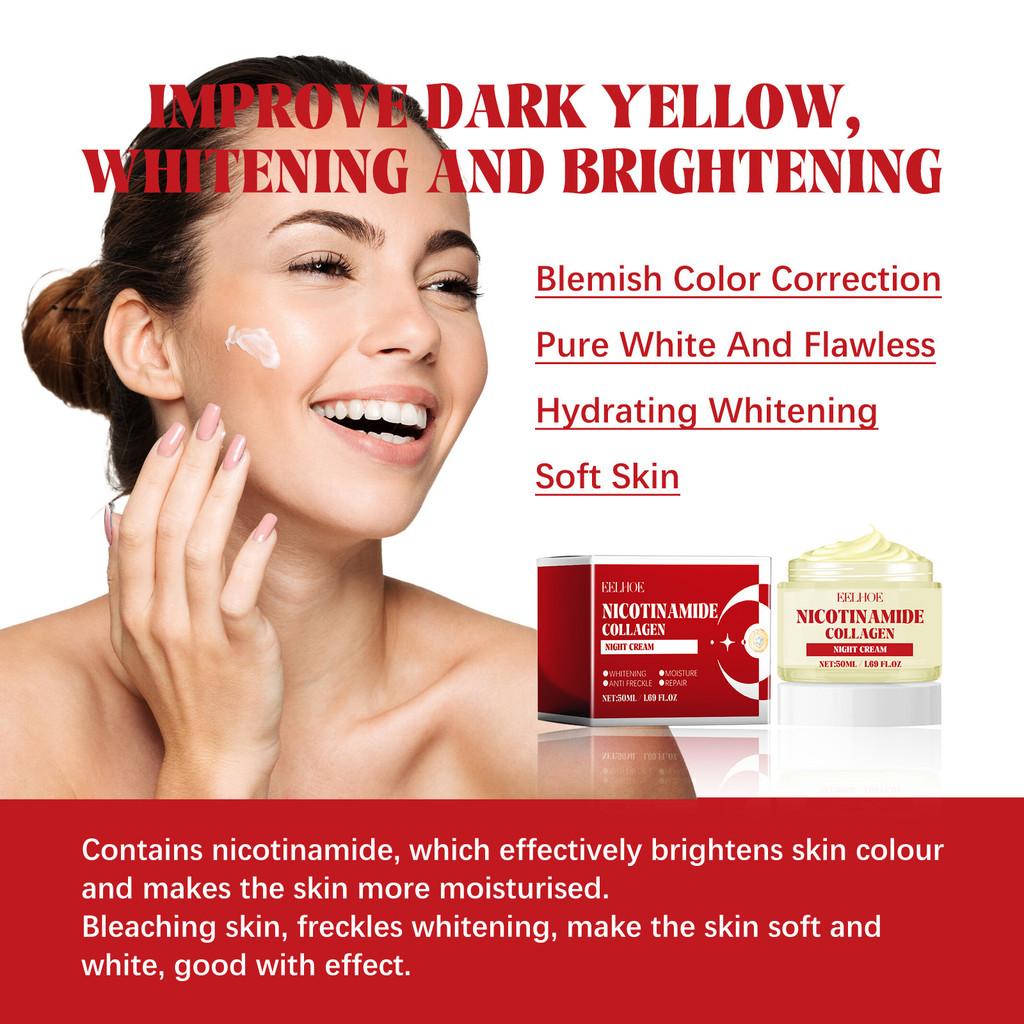 Eelhoe Niacinamide Night Cream For Brightening Skin Hydrating Moisturizing Repairing Dark Spot Treatment
