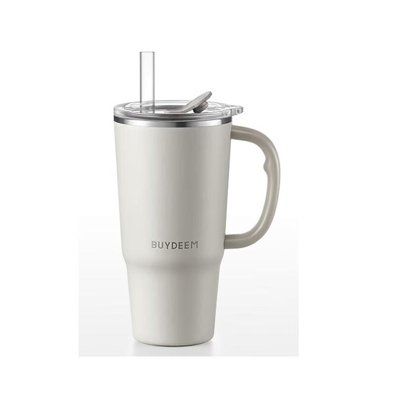 Buydeem 750ml 316L Stainless Steel Insulated Straw Mug