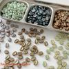 Picasso-Style Acrylic Coffee Bean Czech Beads for DIY Bracelets & Rings