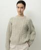 Leopeusaideuhwaiteulabel Shetland Cable Knit Blue Cheese