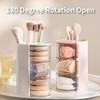 Rotatable Three-tier Makeup Organizer Box Multi-functional Desktop Case for Cosmetics Brushes Small Accessories